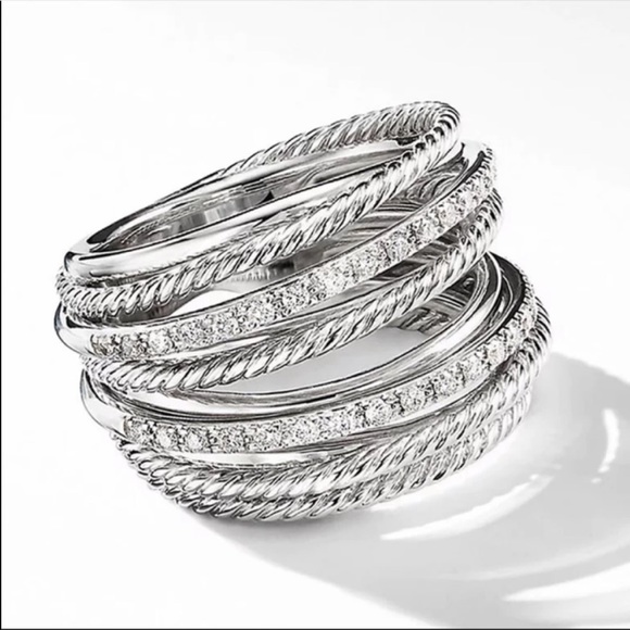 NEW MULTI LAYER 925 STERLING SILVER RING, CUTE RING, SHINY RING. - Picture 4 of 4
